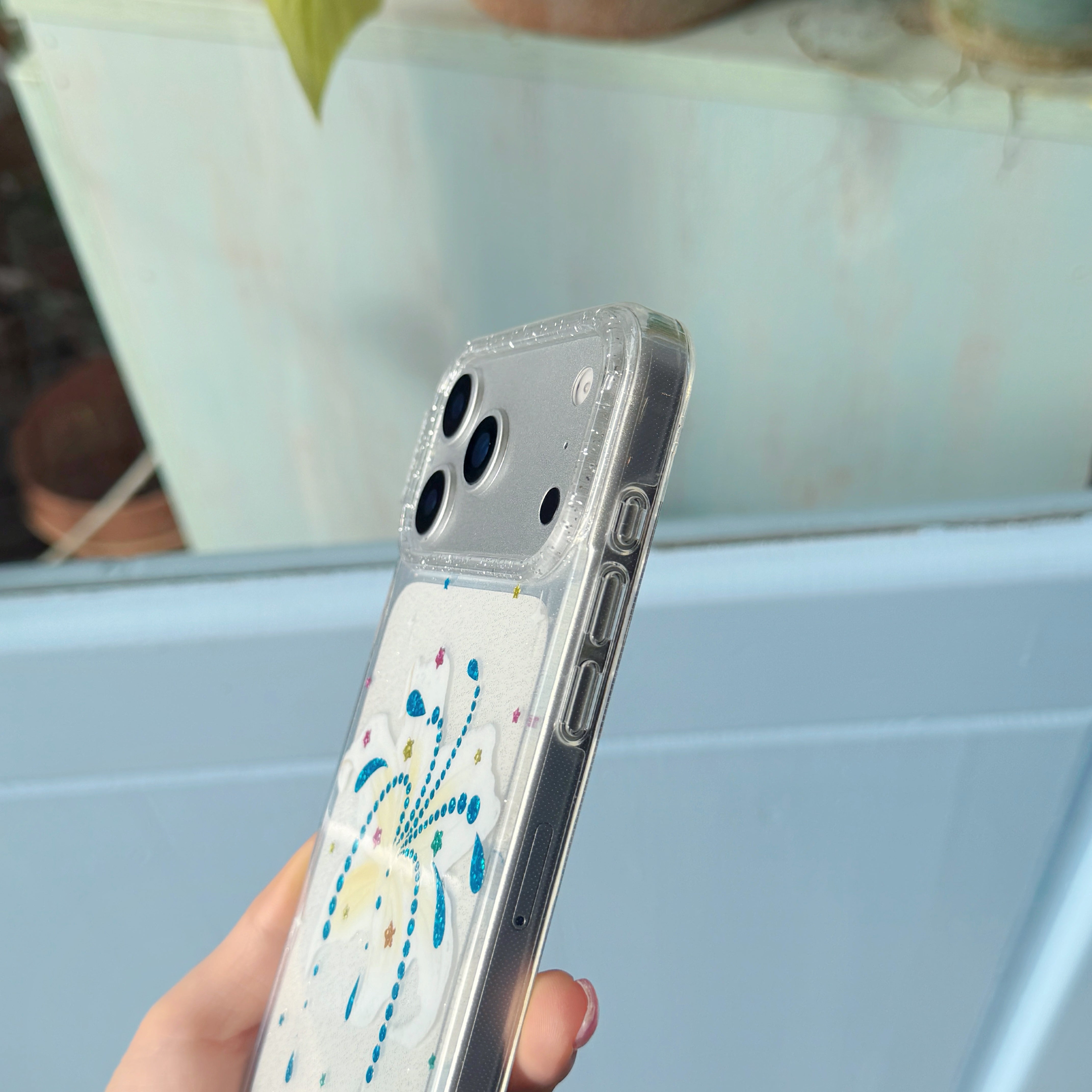 Glitter Gold Lily Phone Case