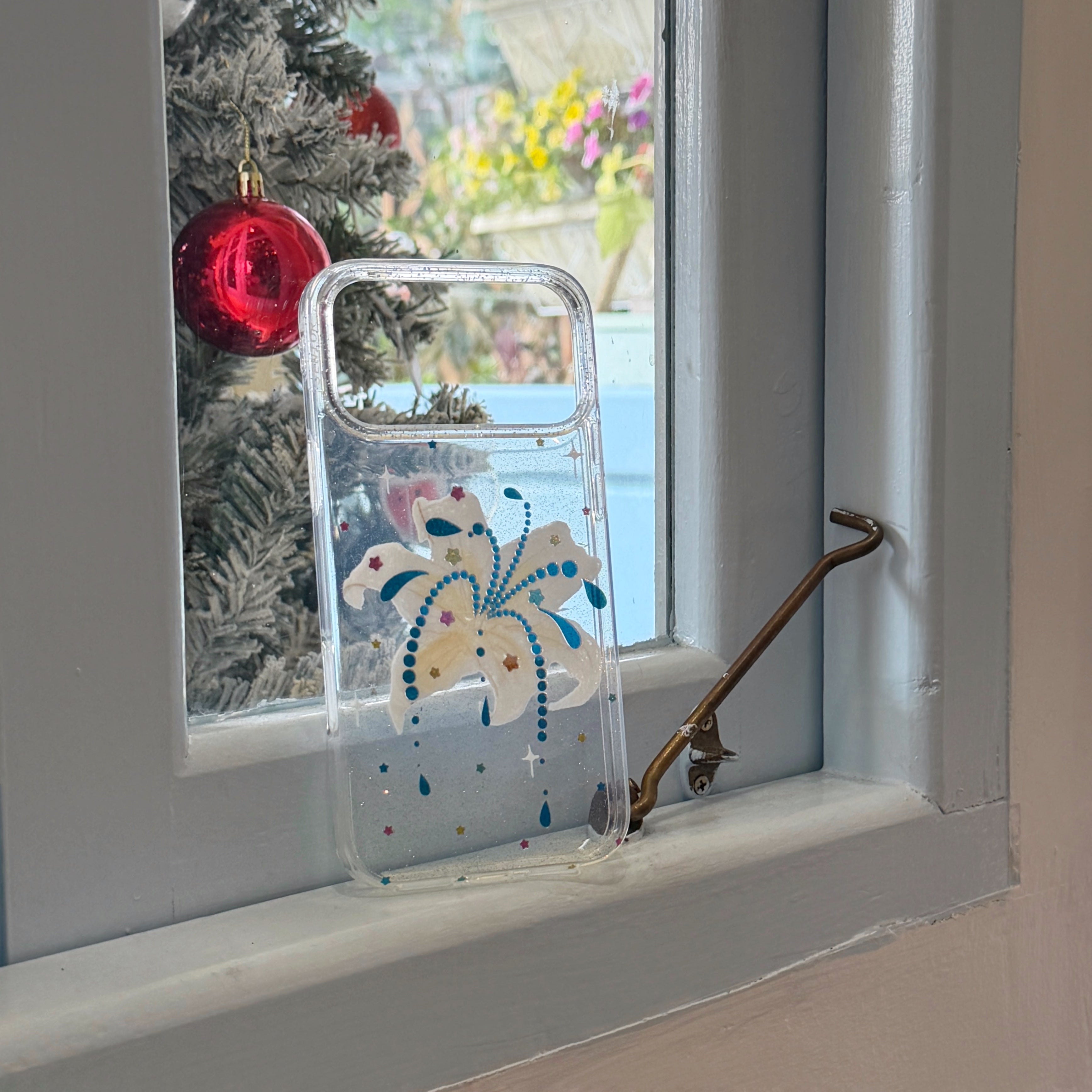 Glitter Gold Lily Phone Case