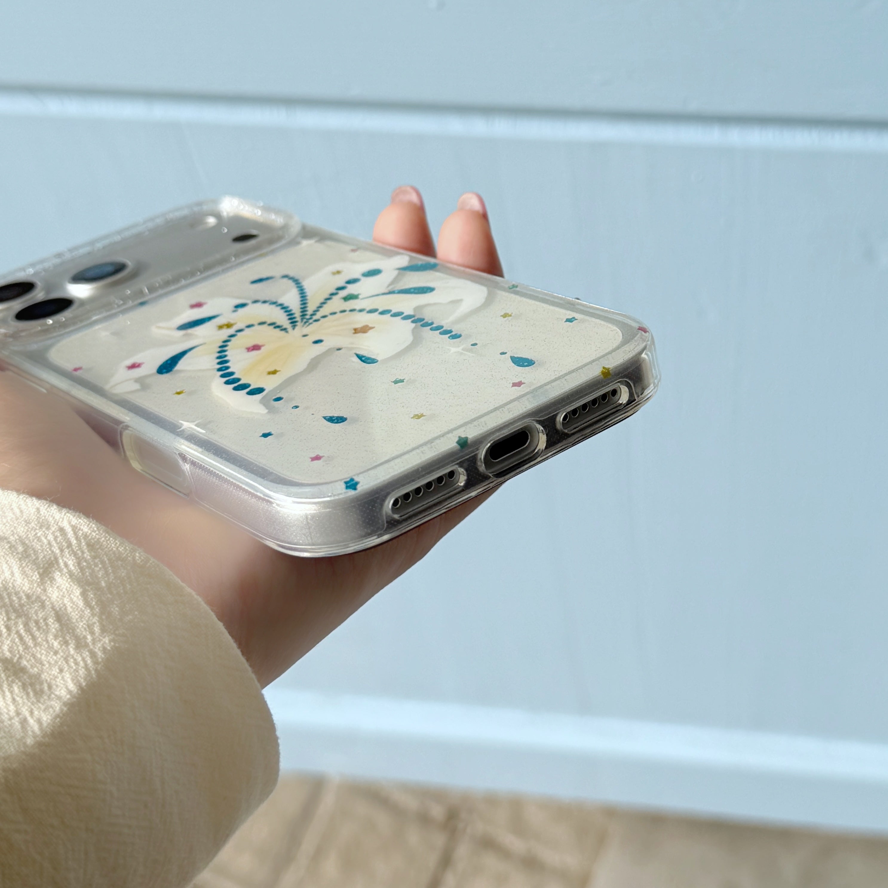 Glitter Gold Lily Phone Case