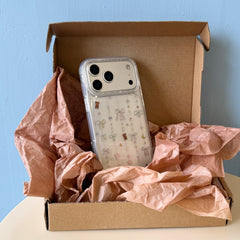 Glittery Gold Bow Bear Phone Case