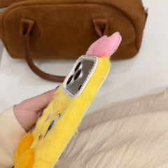 Yellow plush Tweety Bird phone case
