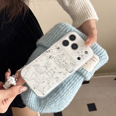 Hand-Drawn Minimalist Cat Case: Aesthetic Line Art Series for iPhone 13-17 Pro Max | Protective Slim Fit Cover