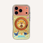 Leopard Officer/Gary Stand Round Edge Airbag Phone Case
