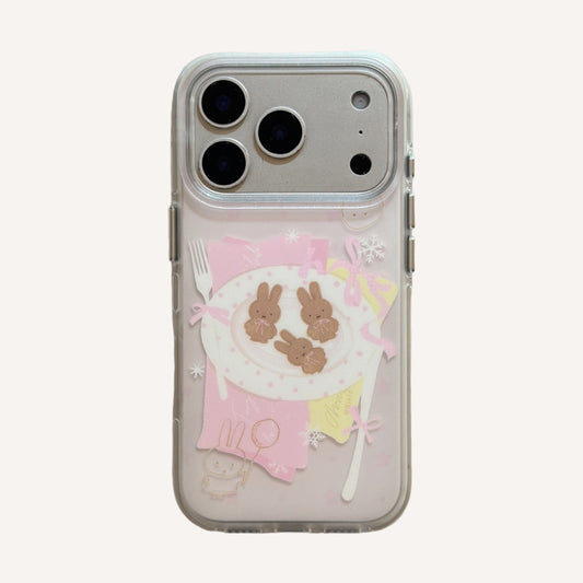 Pink bow Miffy rabbit cookie phone case