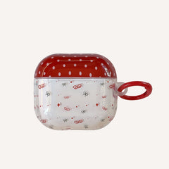 Polka dot bow wings AidPods earphone case