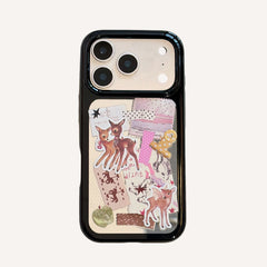 Retro collage deer iPhone case for iPhone 17 Pro