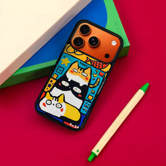 3D Embossed Three Cats Stacked Phone Case for iPhone 13-17 Pro Max