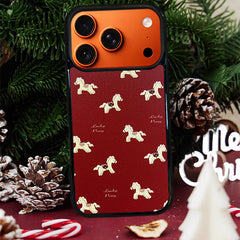 3D Embossed Pony All-Over Print Phone Case for iPhone 13-17 Pro Max