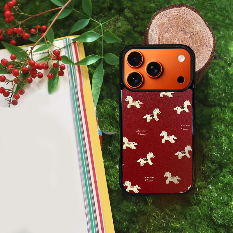 3D Embossed Pony All-Over Print Phone Case for iPhone 13-17 Pro Max