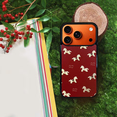 3D Embossed Pony All-Over Print Phone Case for iPhone 13-17 Pro Max