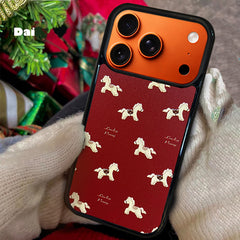 3D Embossed Pony All-Over Print Phone Case for iPhone 13-17 Pro Max