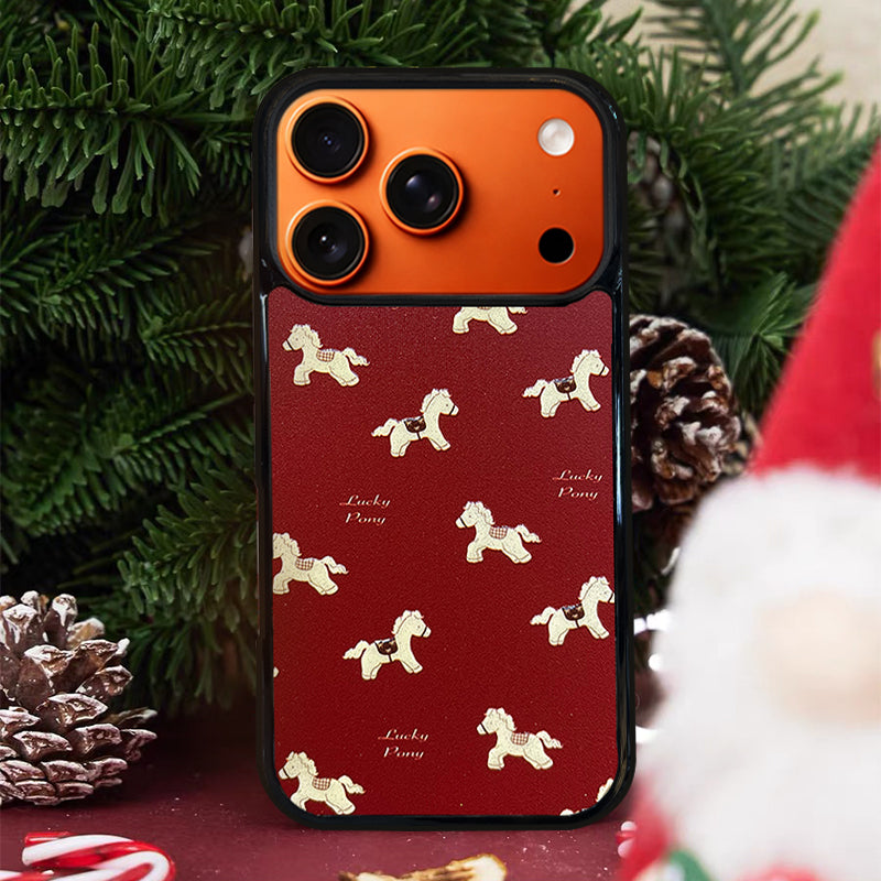 3D Embossed Pony All-Over Print Phone Case for iPhone 13-17 Pro Max