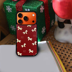 3D Embossed Pony All-Over Print Phone Case for iPhone 13-17 Pro Max