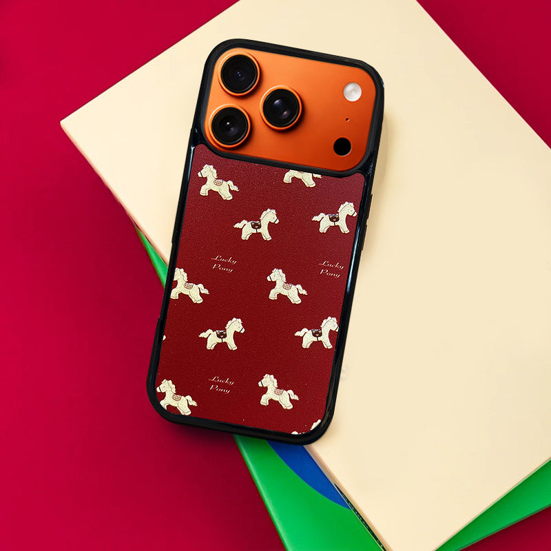 3D Embossed Pony All-Over Print Phone Case for iPhone 13-17 Pro Max