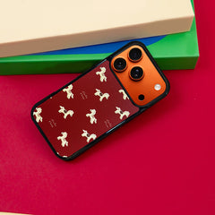 3D Embossed Pony All-Over Print Phone Case for iPhone 13-17 Pro Max