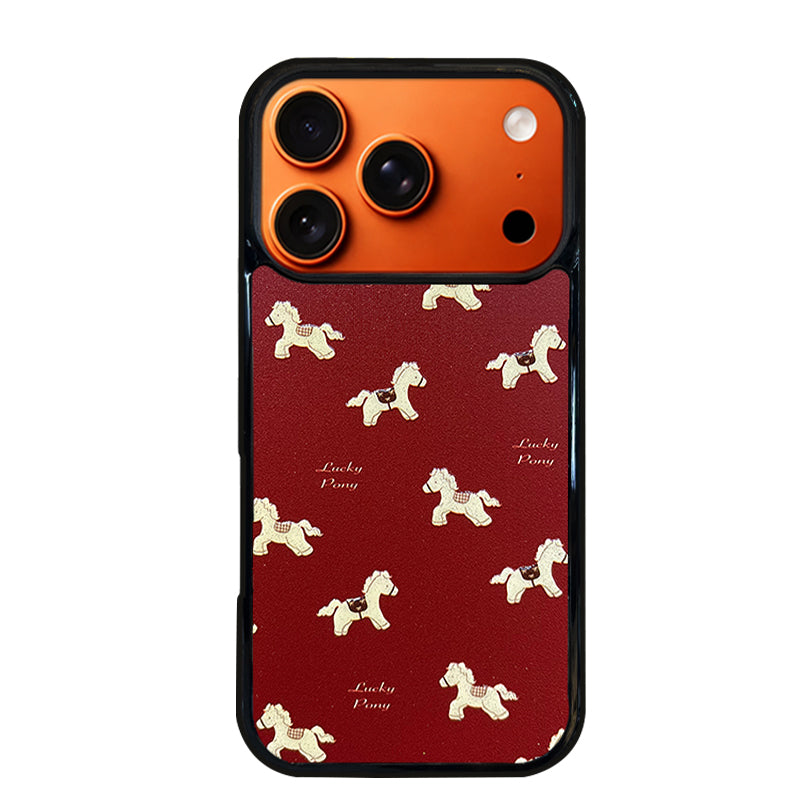 3D Embossed Pony All-Over Print Phone Case for iPhone 13-17 Pro Max