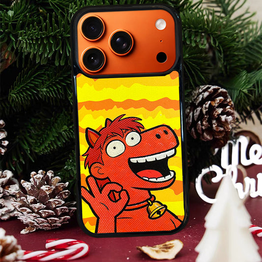 3D Embossed OK Pony Phone Case for iPhone 13-17 Pro Max