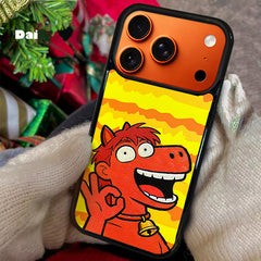 3D Embossed OK Pony Phone Case for iPhone 13-17 Pro Max