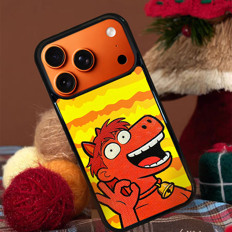 3D Embossed OK Pony Phone Case for iPhone 13-17 Pro Max