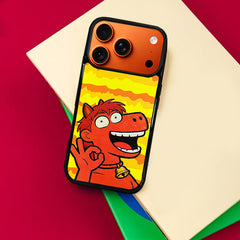 3D Embossed OK Pony Phone Case for iPhone 13-17 Pro Max