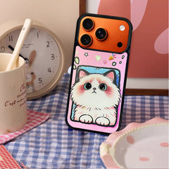 3D Embossed Foundation Tone Ragdoll Cat Phone Case for iPhone 13-17 Pro Max