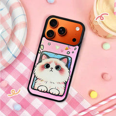 3D Embossed Foundation Tone Ragdoll Cat Phone Case for iPhone 13-17 Pro Max