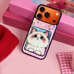 3D Embossed Foundation Tone Ragdoll Cat Phone Case for iPhone 13-17 Pro Max