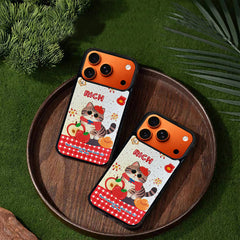 3D Embossed Rich Tabby Cat Phone Case for iPhone 13-17 Pro Max