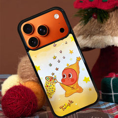 3D Embossed Twinkle Twinkle Star Catcher Phone Case for iPhone 13-17 Pro Max
