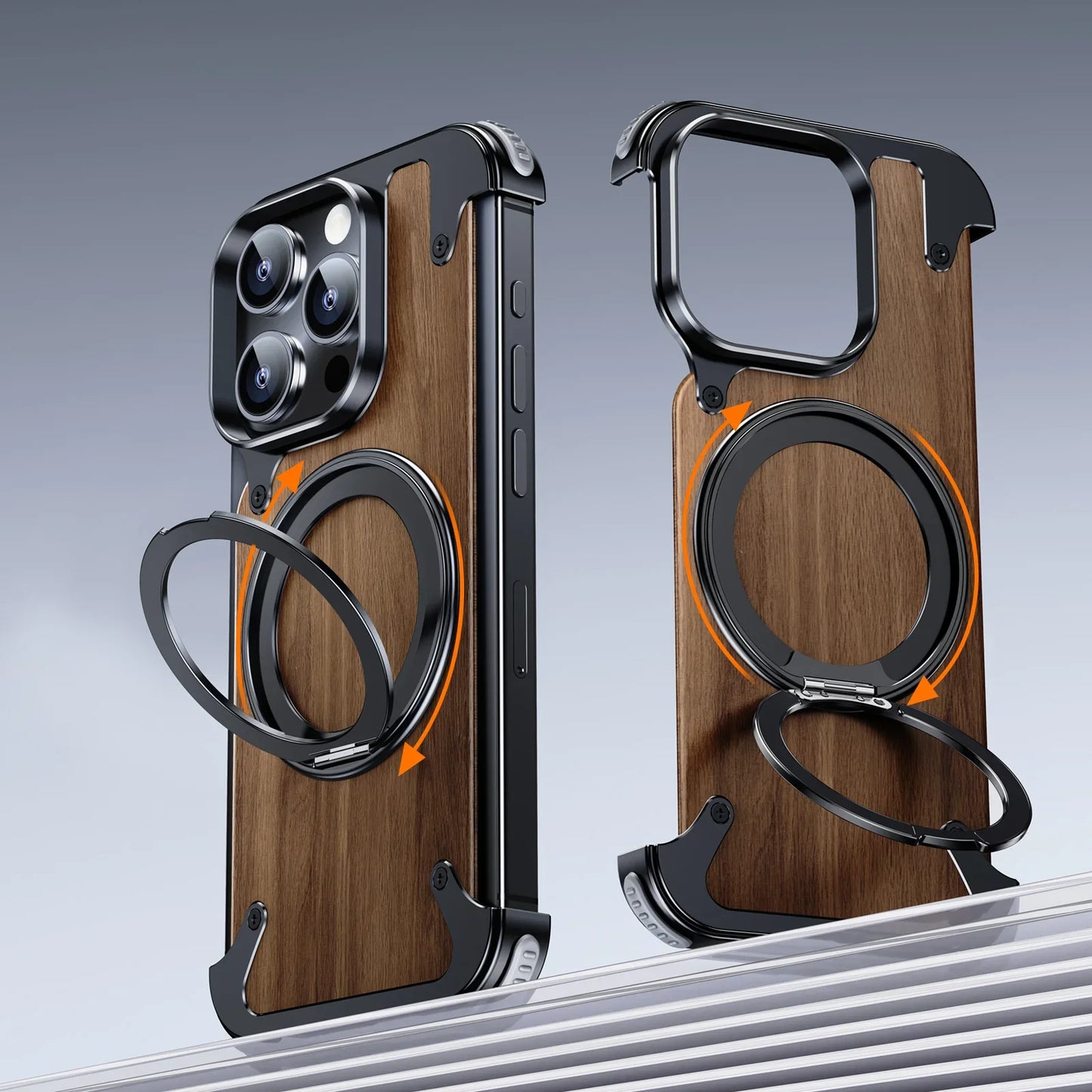 Walnut Wood 360° Stand Cover