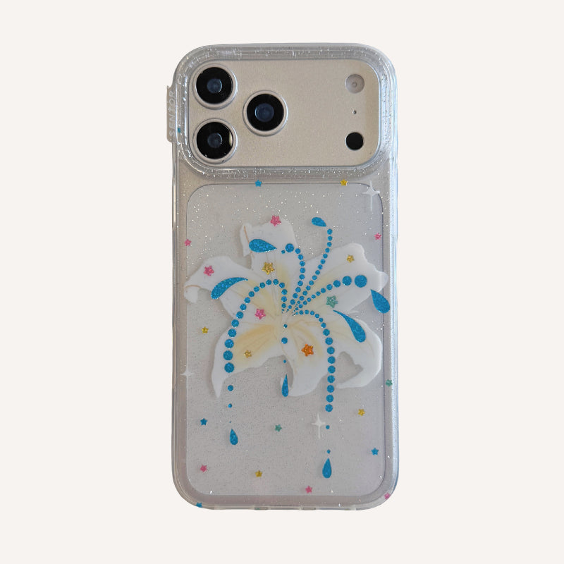 Glitter Gold Lily Phone Case